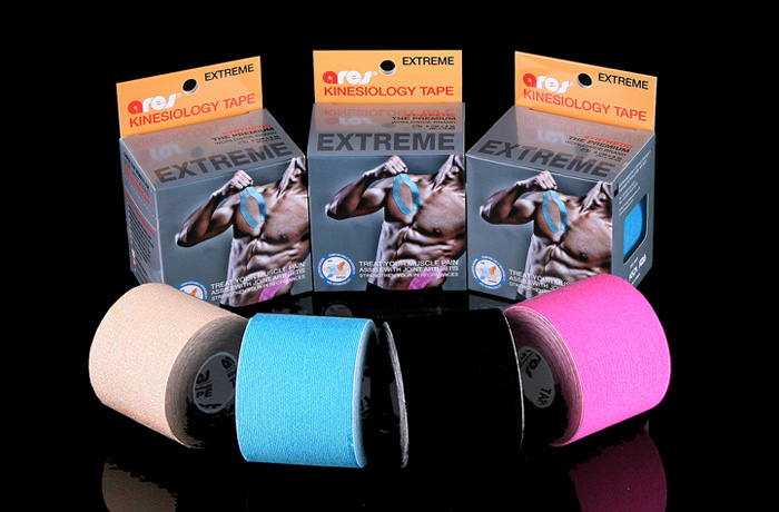 Synthetic Ares Extreme Blue Kinesiology Elastic Sports Tape Support KT 